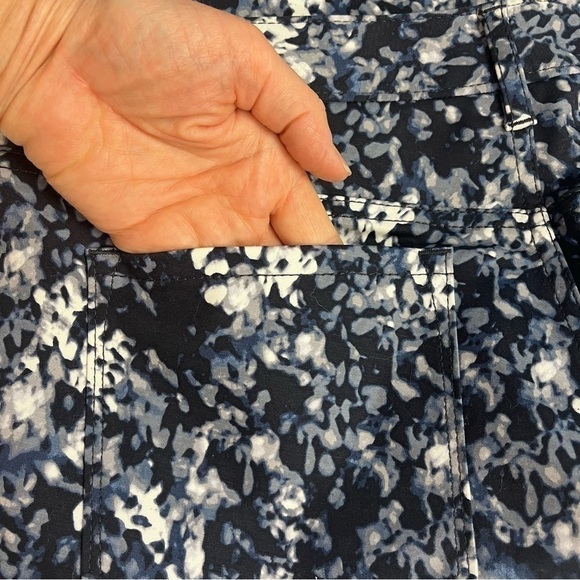 NWT - Club Monaco | Anisa Mid Rise Abstract Watercolor Print Pants  Size 8 - Picture 5 of 8